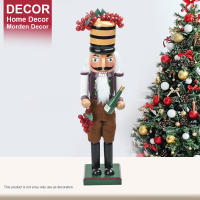 Nutcrackador De Madera 38CM Figura De Soldado Rey De Pan De Jazmín Decoración De Navidad Juguetes De Marioneta De Soldado De Madera - details 0