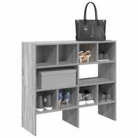 vidaXL Zapateros 2 uds apilables 89,5x30x40 cm en color Roble Sonoma/Gris hormigón/Marrón roble y más - details 3