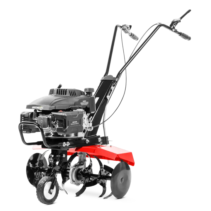 GREENCUT GTC190X - Motocultor motoazada Gasolina, Motor térmico 4 Tiempos 161cc 5cv, Ancho Trabajo 56cm, 13cm Profundidad, Cuchillas Hierro Templado - 1