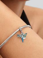 Pandora - Charm Doble Colgante de Libélula Azul "Peringuir El Sueño"-Plata de Ley - details 2