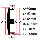 Juego De 4 Cubiertas De Eje De Rueda 69mm Para Coche Adecuado Para Honda Accord City Civic CRV HR-V Reparación Y Refit De Automóviles - details 0