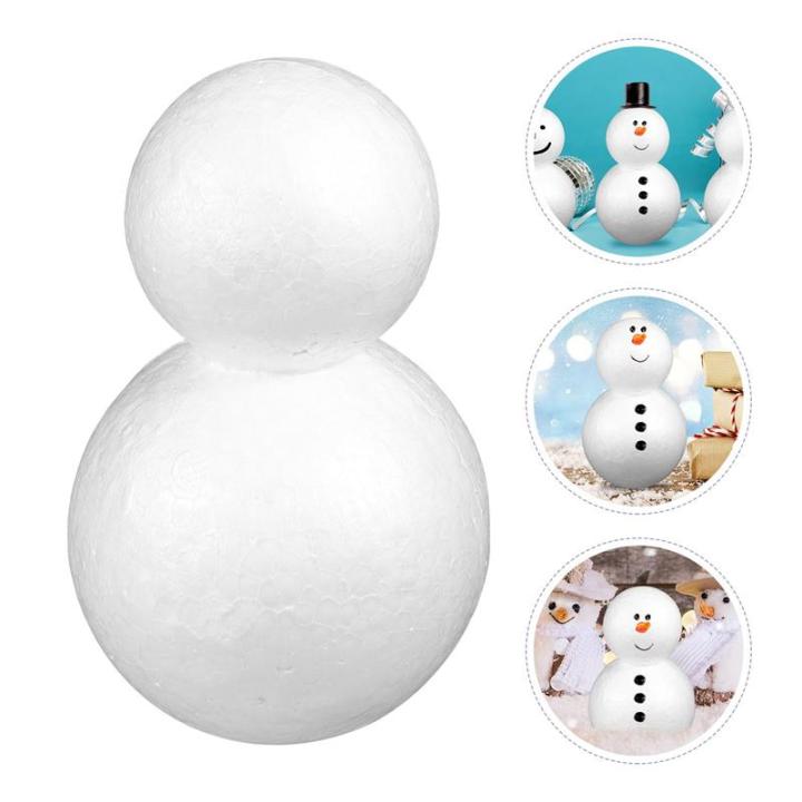 20 Pcs Bolas De Poliestireno Para Manualidades De Navidad Muñeco De Nieve DIY Pintura Modelos De Espuma Para Decoraciones Del Hogar
