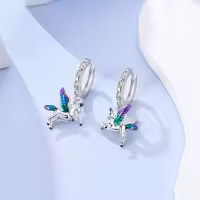 Pendientes De Aro De Plata 925 Para Mujer Con Zirconia Joyería De Moda Regalo Original Eardrop Pendientes Metálicos Tipo Aro - details 61