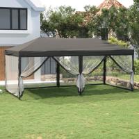 vidaXL Carpa para Fiestas Plegable con Paredes 3x6 m Cenador Color Antracita,  Taupé,  Azul y mas - details 0