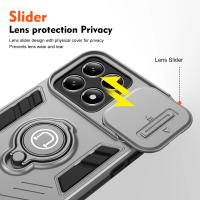 Carcasa Protectora De Lente Deslizante Para XIAOMI 14T pro POCO X6 REDMI NOTE 13 pro plus 4G 5G Con Soporte Metálico a Prueba De Golpes Y Arrugas - details 1