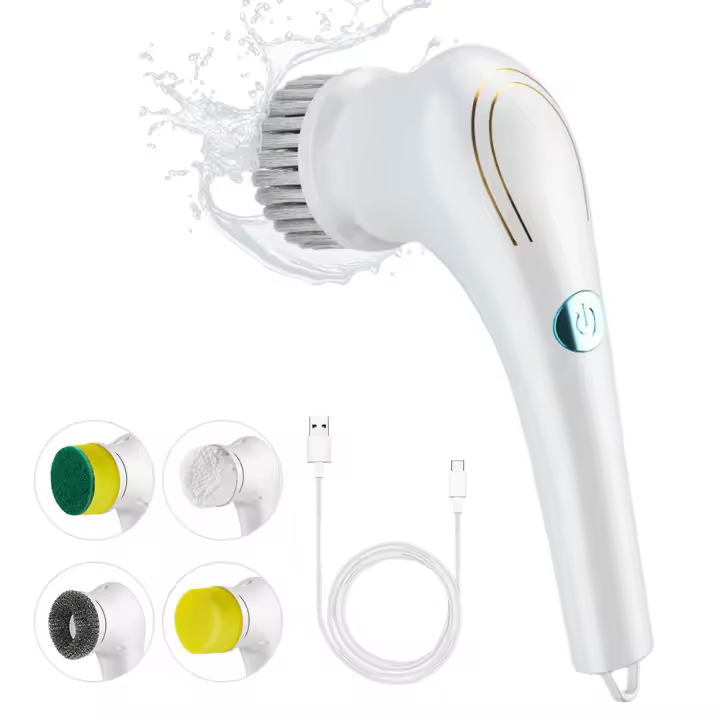 Cepillo De Limpieza Multifuncional Eléctrico 5 En 1 Para Baño Y Cocina Herramientas De Limpieza Plásticas Resistentes Al Agua - 1