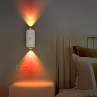 2Pcs Luz Nocturna LED Sensor De Movimiento Recargable USB Con Montaje Magnético Luz De Pared Para Interior 15 Colores RGB Iluminación Para Escaleras - details 9