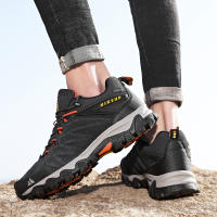 Zapatos De Senderismo De Cuero HIKEUP De Alta Calidad Duraderos Para Hombres Deportes Al Aire Libre Trekkng Subida Escalada Caza Zapatillas Negros Grises Caqui Tallas 40-45 - details 18