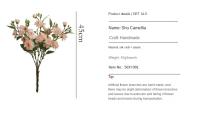 Arreglo De Flores Artificiales De Cerezo Para Boda Decoración De Mesa En Casa Estilo Bouquet De Flores De Seda Blanco Champán Rosa Claro Rosa - details 2