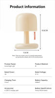 Lámpara De Mesa Recargable Mini Luz Cálida Y Agradable Para Dormitorio Estudio Decorativa Ornaments De Noche Para Cama Y Escritorio - details 11