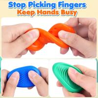 Pack De 6 Piedras De Silicona Para Sensación Fidget Juguete Antiestrés Para Adultos Y Niños Con Autismo Juego De Calmar La Emoción - details 4