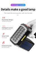 Linterna LED Portátil Recargable Con Carga Solar 4 Modos Impermeable Para Senderismo Camping Emergencias Lámpara Torcha Fuerte - details 3