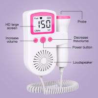 Monitor De Frecuencia Cardíaca Fetal Médico 3.0MHz Detector De Latidos Del Bebé Estetoscopio Doppler Para Salud Materna - details 4