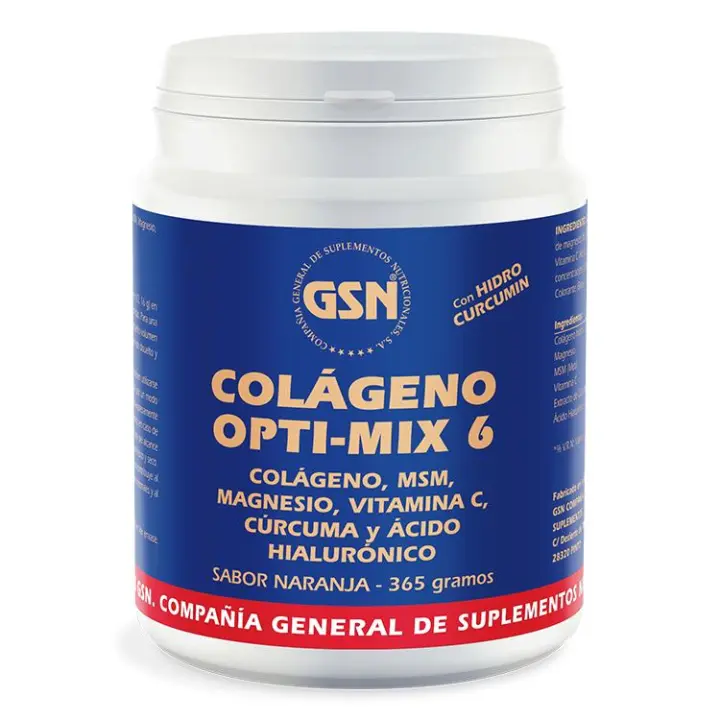 COLAGENO OPTI-MIX 6 365 grs sabor naranja Gsn - 1