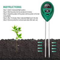 Medidor De Humedad Para Plantas 3-en-1 pH/Luz Medidor De Tierra Para Interiores Jardín Césped Granja Kit De Prueba De Tierra - details 1