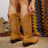 SP Botas de Vaquero occidentales fronteradas para Mujer, Nuevo, de gran tamaño, puntipped punctiaguda, BOTAS Altas hasta la rodilla y Tacón Grueso, BOTAS de Caballero Altas. - details 7