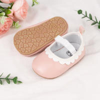 Zapatos De Primera Caminata Para Niñas Meckior Cuero PU Suela De Goma Antideslizante Suave Para Recién Nacidos Y Bebés 0-18M Cierre Elástico Estilo Casual - details 8