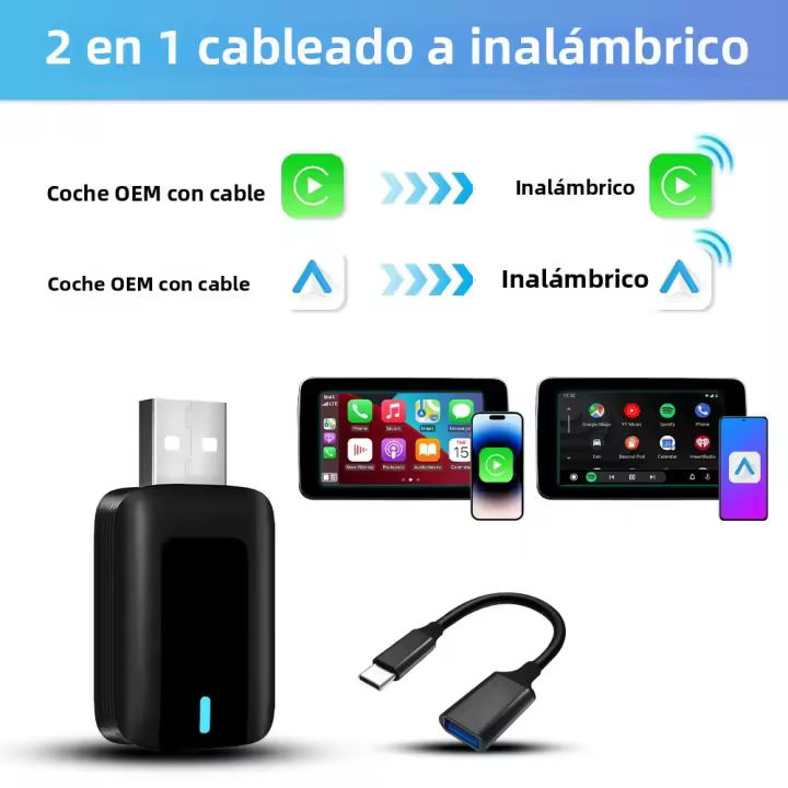 Adaptador De Coche Inalámbrico Android Auto Nuevo Mini Smart Dongle Plug And Play Para MG GT MG5 RX5 GS ZP ZS Hector HS ZS EV eHS MG3 - 1