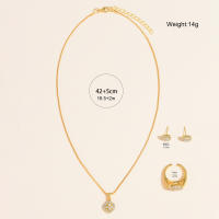 Set De Moda Para Mujer 6 Piezas Reloj Pulsera Con Collar Y Aretes Joyería De Lujo Con Diamantes Regalo De San Valentín - details 10