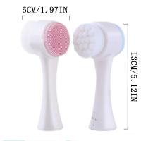 Cepillo Facial De Silicona 3D Bilateral Masajeador Manual Cerda Suave Para Limpieza Facial Tamaño Único Material Plástico - details 10