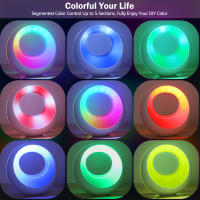 Luz Nocturna Pequeña RGB Cambiante Con Control Remoto Y Temporizador Luz De Mesa Para Dormitorio Dimmerable Iluminación Suave - details 3
