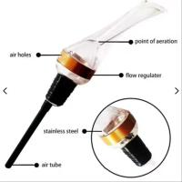 Aerador De Vino Profesional 2-en-1 Que Se Adhiere a Cualquier Botella De Vino Mejora El Sabor Y El Bouquet Spout Pourer De Barra - details 4