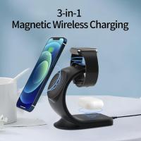 Estación de Carga Inalumbrable Compatible con iPhone, Apple Watch y AirPods - Soporte Cargador Inalumbrico 3 en 1-18W - details 0