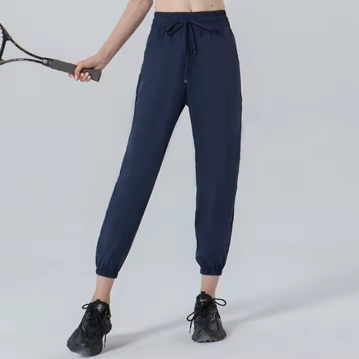 Pantalón Deportivo Mujer High Belt, Seco rápido, Suelto with bolsitos y Puño - 1