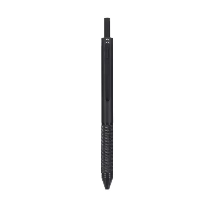 1pc 4-en-1 Pluma De Metal Multicolor Con Sensing De Gravedad Y Lápiz Automático Rojo Azul Y Negro Pluma Ballpoint Para Oficina Y Escuela - 1