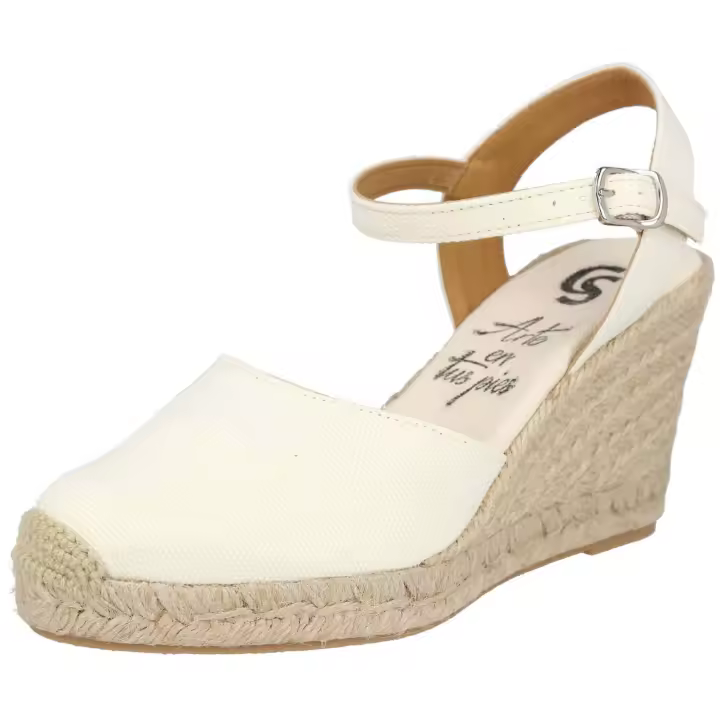 Cuñas de Esparto L&R Shoes 740 para mujer en color beige - 1