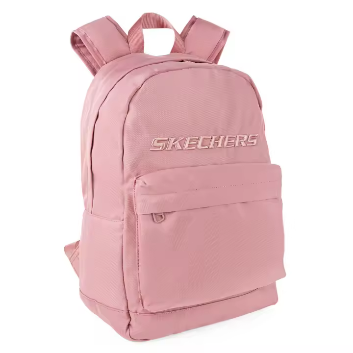 Mochila Lisa Rosa Empolvado Skechers – Ligera y Funcional, Diseño Minimalista, Poliéster, 31x41x15 cm - 1