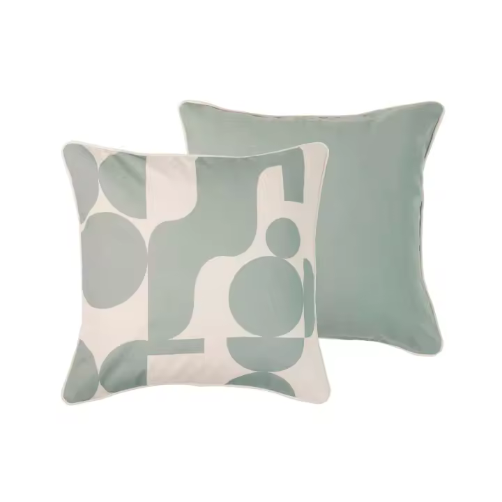 Cojín Lino étnico Verde 45x13x45 Cm - 1