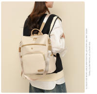 Bolso de mujer, nueva mochila con textura de cuero suave, estilo coreano, mochila escolar retro de moda, bolso de viaje de tendencia de color sólido simple - details 8