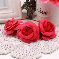 10pcs Flores Artificiales De Seda Rosa Hechas a Mano Para Decoración De Boda Accesorios Para Ropa Y Sombreros Clip DIY Wreath Hat Dress - details 9
