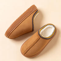 Zapatillas De Invierno Para Hombre Confort Interior Antideslizante Suave Exterior Peluche Cálido Zapatos De Casa Para Parejas - details 4