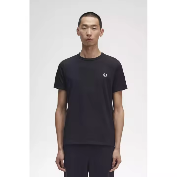 Fred Perry Camiseta Negra Hombre     Camiseta hombre - 1