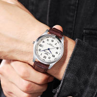 Reloj De Lujo Para Hombre Nueva Moda Correa De Cuero Montre De Luxe Homme Marcador De Numeros Arabe Movimiento Cuarzo Reloj De Pulsera Casual - details 2