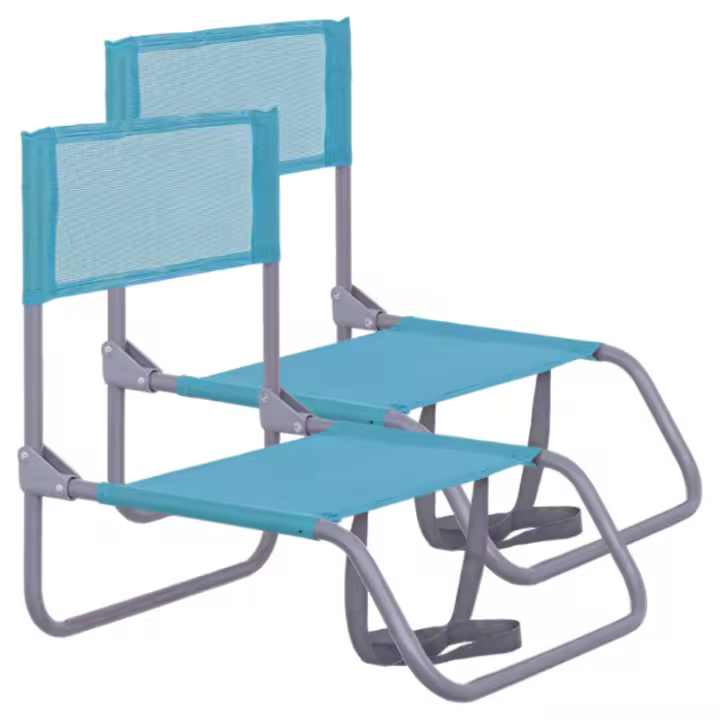 LILI HOME 🏖️ Pack de 2 Sillas Fijas Mini de Playa – 3 Colores Lisos | 44 x 44 x 53 cm 🎨 Color aleatorio Diseñadas para la playa, camping o jardín, estas sillas mini combinan practicidad, durabilidad y comodidad en un formato compacto. ¡Perfectas para ll - 1