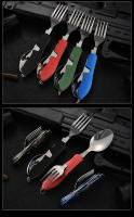Cuchillo Vaso Y Cuchara De Acero Inoxidable 4 En 1 Para Exteriores Y Camping. Utensilios De Cocina Duros Y Duraderos Para Senderismo. Platos Plegables Desmontables - details 7