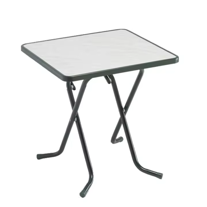 Alco Mesa Plegable R22VM 70x70 Cm Verde Mármol Acero Medidas 74x74x70 Cm - 1