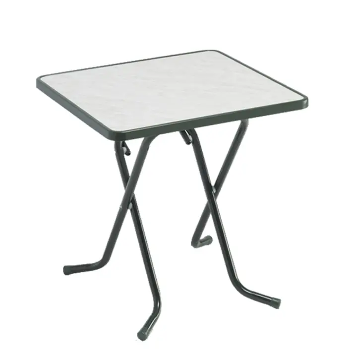 Alco Mesa Plegable R22VM 70x70 Cm Verde Mármol Acero Medidas 74x74x70 Cm - 1