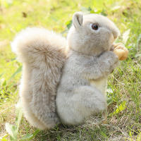 Juguete De Peluche De 20cm Simulación De Ardilla Abrazable Con Castañas Regalo Festivo Para Amigos Y Niños Tipo De Animal: Ardilla Relleno: Algodón PP - details 3