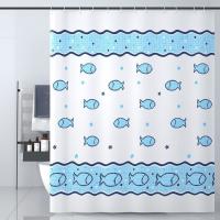Cortina de Ducha de Baño de poliéster frío, impermeable, Cortina de Tela a prueba de Moho, Cortina Colgante para baño, Cortina de Puerta, Cortina de Puerta, Cortina divisor, Varilla telescope sin Perforaciones, para Duchas y Baños. - details 3