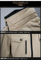 Chaqueta Táctica Militar Para Hombres Primavera Otoño Invierno Chaqueta Piloto De Algodón Estilo Militar Ajustada Para Senderismo - details 0