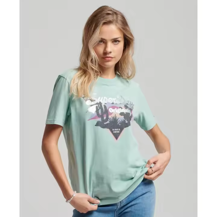 Superdry Camiseta Vintage Vl Narrative Verde - 1