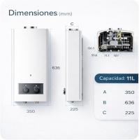 Centro Confort - Calentador Apolo Gas Natural Atmosférico Low NOx 11L | Encendido Automático Batería | Agua Caliente Instantánea | Gas Natural | Alta Eficiencia - details 1