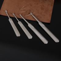 Kit De Herramientas Para Cuero 4pcs U+V Forma Punzón De Costura De Cuero Herramienta De Borrado De Borde Y Punzón De Agujeros Para Manualidades Y Técnica De Cuero - details 4