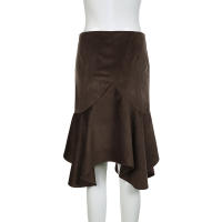 IAMSURE Falda Midi Asimétrica Elegante Y Casual Para Mujer Alta Cintura Poliéster Otoño Primavera Moda Básica 2024 - details 4