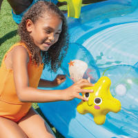 INTEX - Centro juegos hinchable acuático, con tobogán acolchado, piscina hinchable infantil, dispersor de agua y estrella de mar desmontable, peso máximo soportado 81 kg, incluye parche reparación, +2 años - details 2