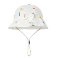Gorro De Verano Para Bebés Muselina Con Lazo Accesorios Para Niñas Sombrero De Playa Infantil Para Recién Nacidos 0-12M - details 2
